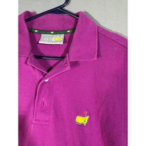 Augusta National Golf Shop Masters Polo Shirt Mens Large Purple Masters Logo
